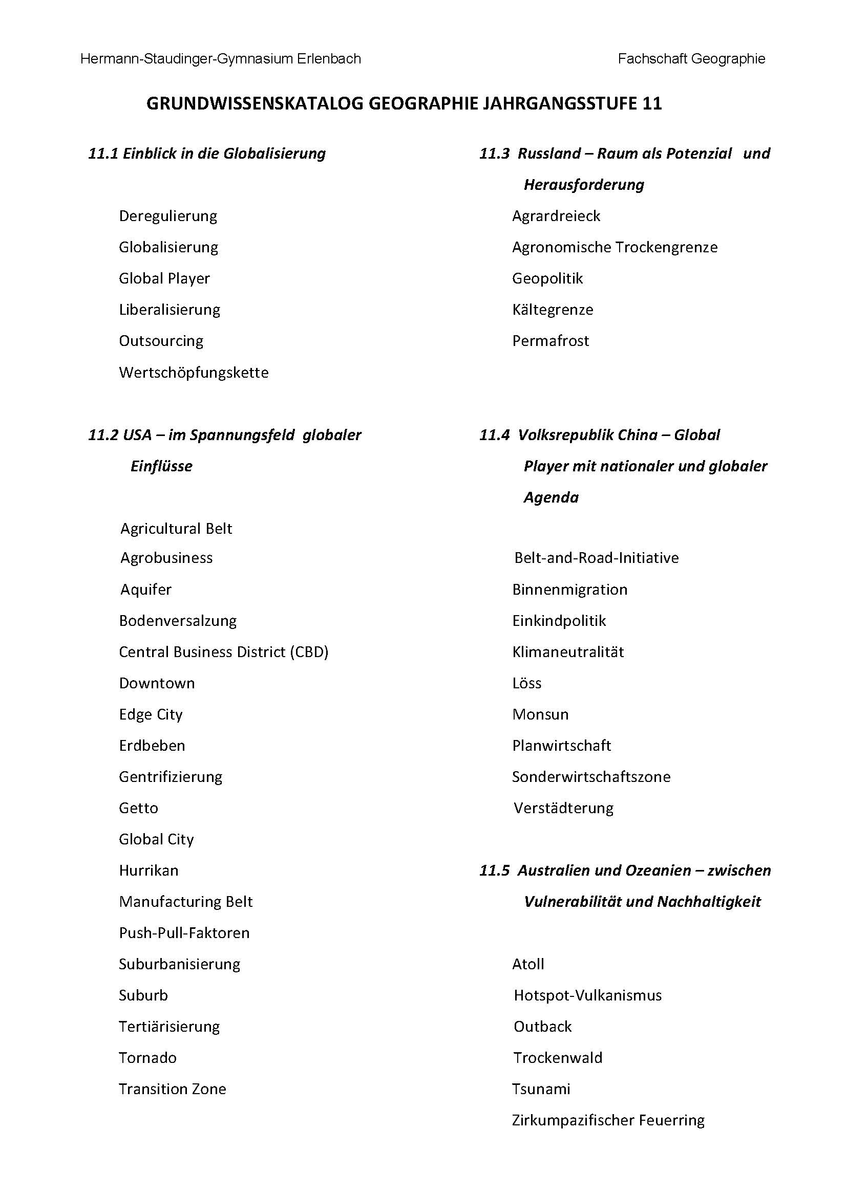 Grundwissen JGST 11 NUR BEGRIFFE 3